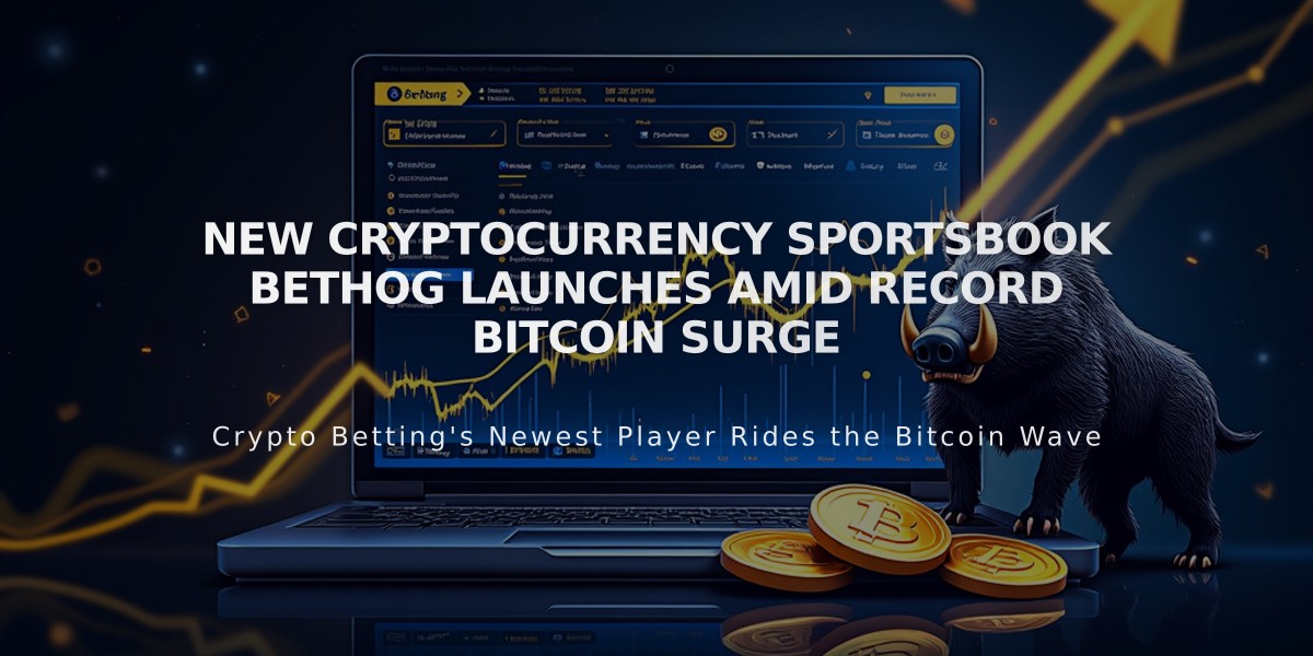 New Cryptocurrency Sportsbook BetHog Launches Amid Record Bitcoin Surge