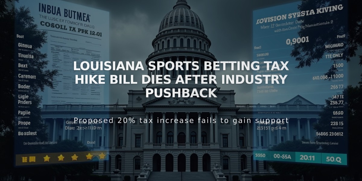 Louisiana Sports Betting Tax Hike Bill Dies After Industry Pushback