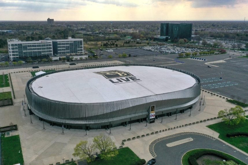 Aerial view of LA Coliseum