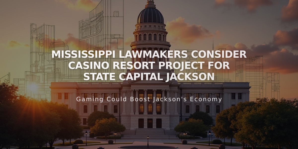 Mississippi Lawmakers Consider Casino Resort Project for State Capital Jackson