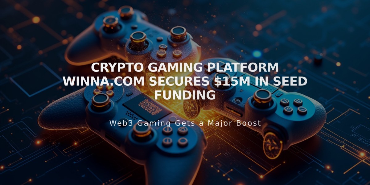 Crypto Gaming Platform Winna.com Secures $15M in Seed Funding