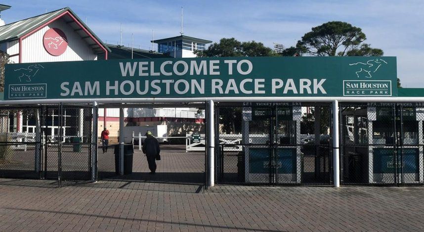 Sam Houston Race Park entrance sign