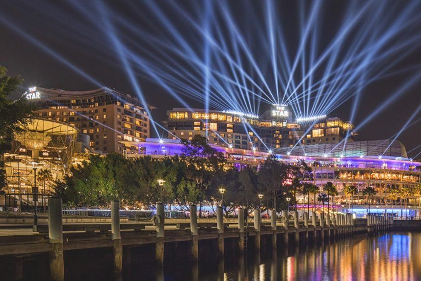 Star Casino illuminated at night